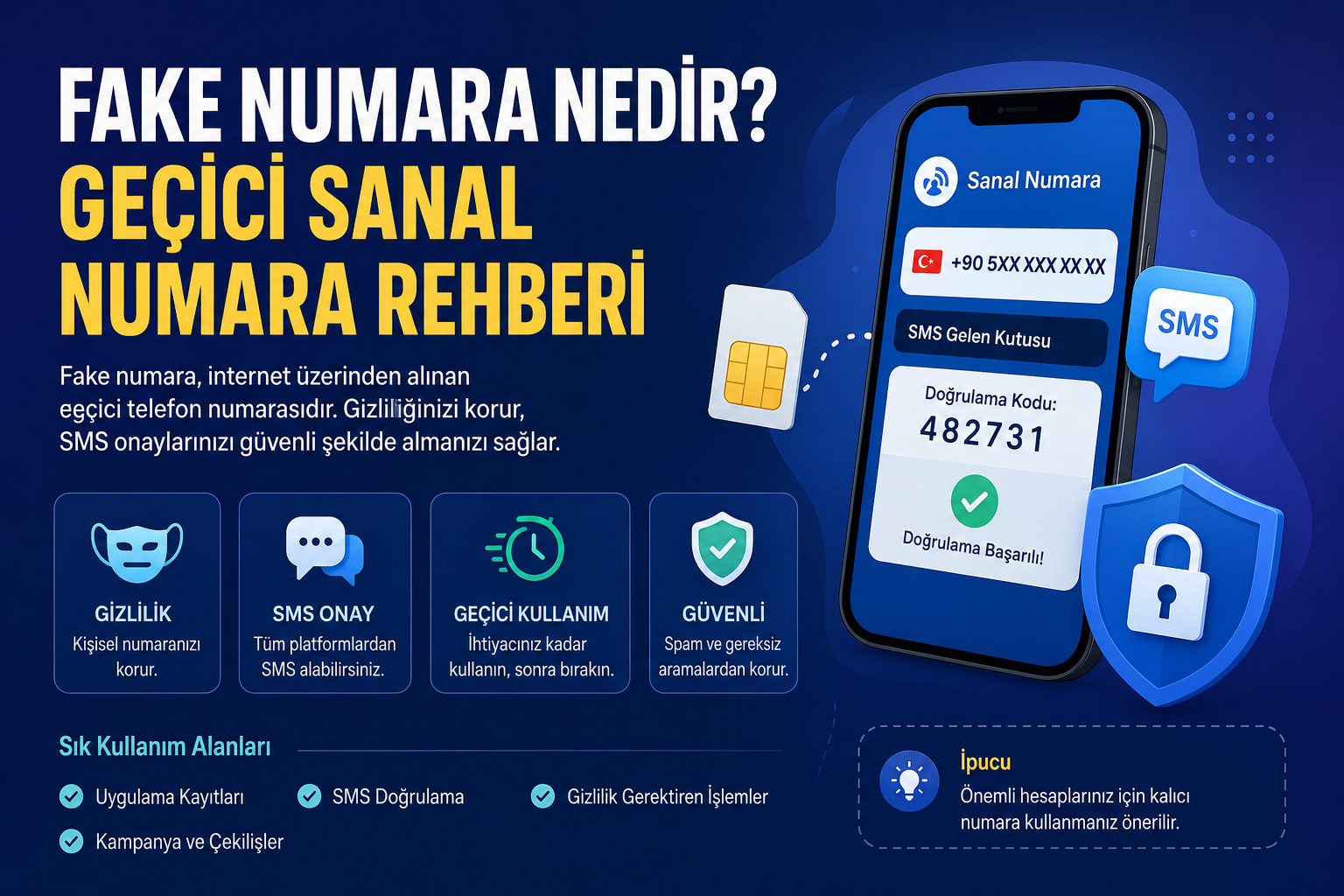 Fake Numara Nedir? Geçici Sanal Numara Rehberi 2026